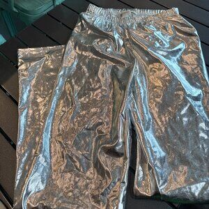 Urban Freedom Silver Metallic Pants Size 12 Disco Festival